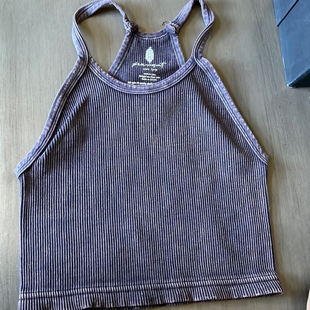 NWOT Free People Movement Happiness Ribbed Crop Top X/S